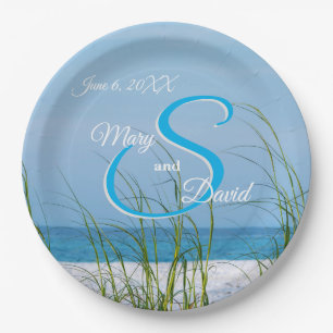 Prato De Papel Aveia Marinha Em Placa De Papel De Casamento De Ar