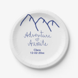 Prato De Papel Aventura espera coração da montanha azul adicionar