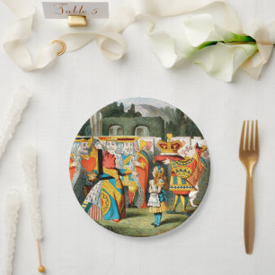 Prato De Papel Aventuras de Alice no País das Maravilhas Rainha d