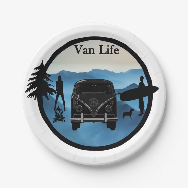 Prato De Papel Aventuras Van Life #vanlife (Frente)