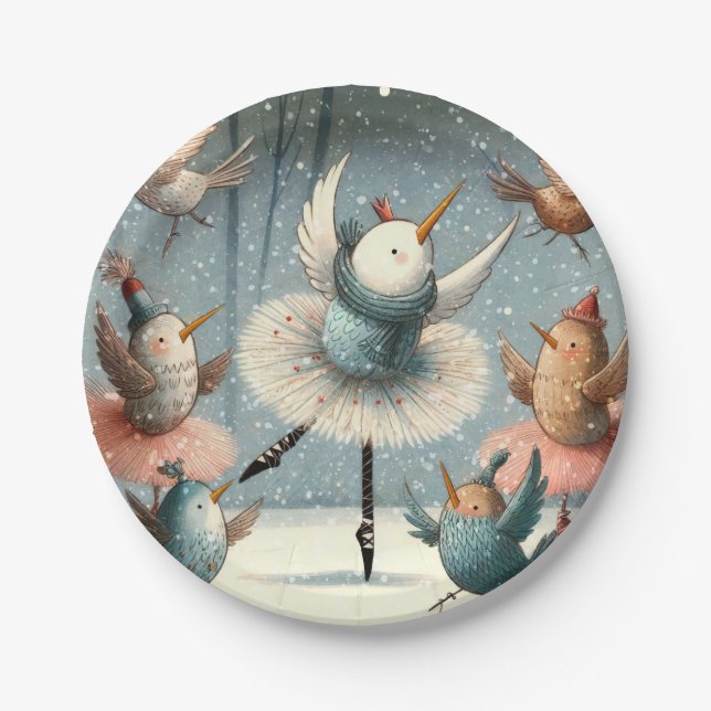 Prato De Papel Aves balés (Frente)