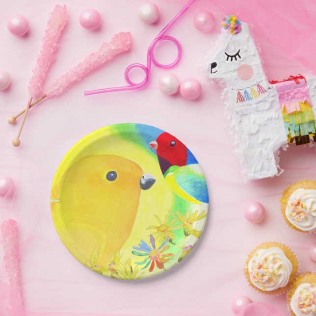 Prato De Papel Aves Fantásticas (Festa)