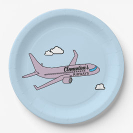 Prato De Papel Avião Personalizável 