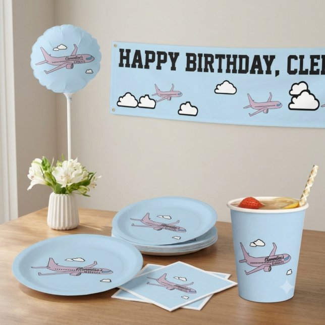 Prato De Papel Avião Personalizável  (Criador carregado)