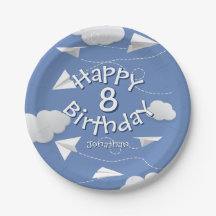 aviões de papel dobrados voando aniversários de cr