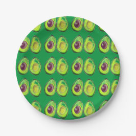 Prato De Papel Avocado Green Vegan Foodie Vegeterian Foodie