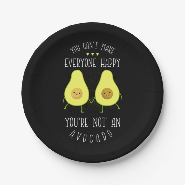 Prato De Papel Avocado Pode Fazer Todo Mundo Feliz (Frente)