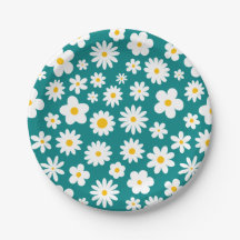 Azul-azul-margarida-margarida-plana moderna