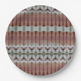 Prato De Papel Azul castanho e verde