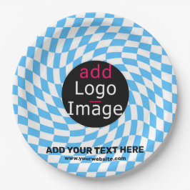 Prato De Papel Azul do Verificador Comercial Personalizado Modern