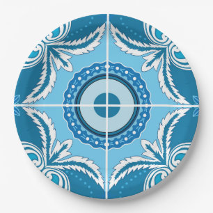 Prato De Papel 💙 🤍 Azul e Branco Porto Azulejos,