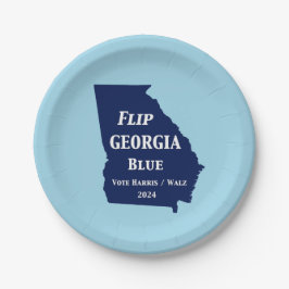 Prato De Papel Azul Georgia sacudir em 2024