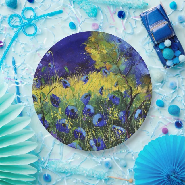 Prato De Papel Azul outono, Arte (Festa)