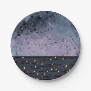 Prato De Papel Azul-roxo, abstração