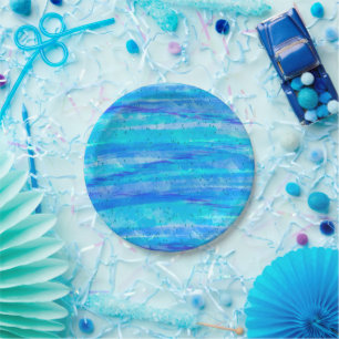 Prato De Papel Azul, Roxo, Aqua Marinha 