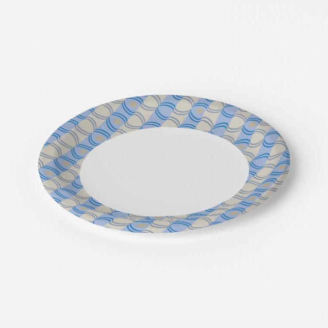 Prato De Papel Azul Tan Azul-listra de Ações (Inclinado)
