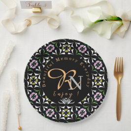 Prato De Papel Azulejo geométrico