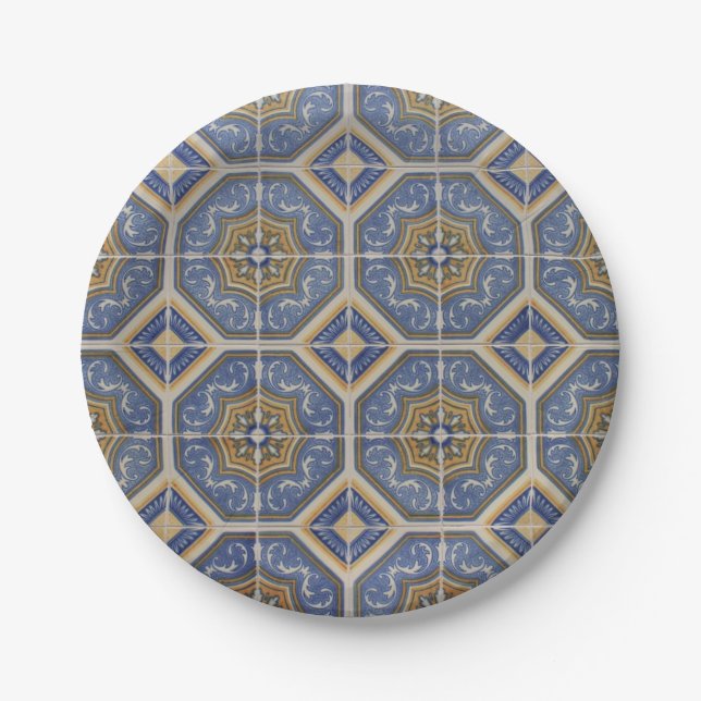 Prato De Papel Azulejo Português (Frente)