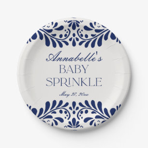 Prato De Papel Azulejo Talavera Espanhol Fiesta Baby Spinkle
