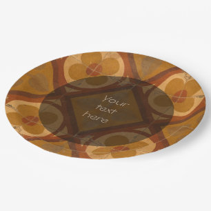 Prato De Papel Azulejo tradicional mediterrâneo algum texto