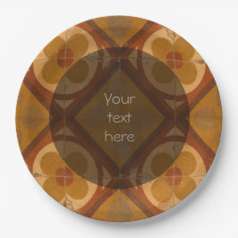 Prato De Papel Azulejo tradicional mediterrâneo algum texto