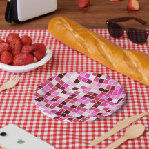 Azulejos de piscina, Azulejos de mosaico cor-de-ro