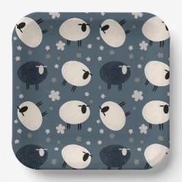 Prato De Papel Baa Baa Black Sheep