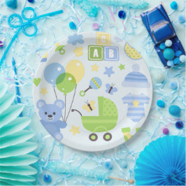 Prato De Papel Baby Carrier - Chá de fraldas