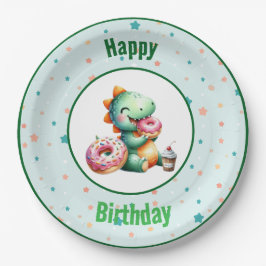 Prato De Papel  Baby Dino Party Plates
