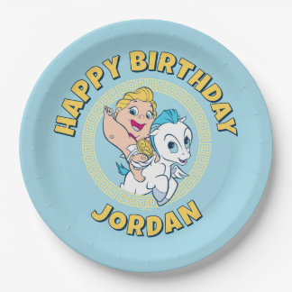 Prato De Papel Baby Hercules Riding Pegasus Paper Plates