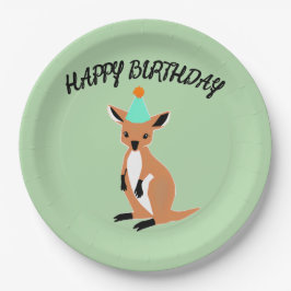 Prato De Papel BABY KANGAROO faz votos de verde claro