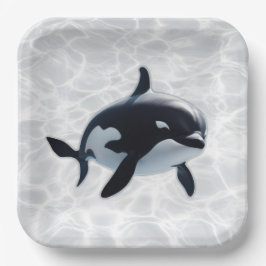 Prato De Papel Baby Orca Platter