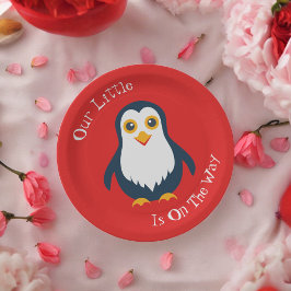 Prato De Papel Baby Penguin