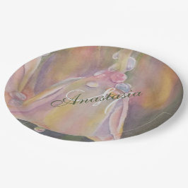 PRATO DE PAPEL BABY REVELAR MONOGRAMA DA FESTA DO CHÁ