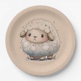 Prato De Papel Baby Sheep