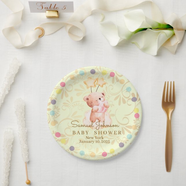 PRATO DE PAPEL BABY SHOWER (Casamento)