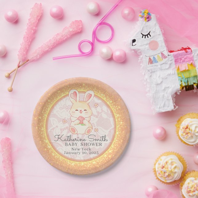 PRATO DE PAPEL BABY SHOWER (Festa)