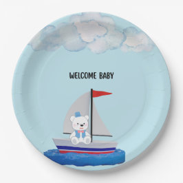Prato De Papel Baby Shower Paper Plates
