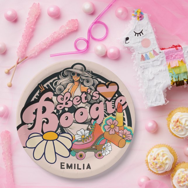 Prato De Papel Bachelorette Bridal com Dança de Disco Boogie dos  (Festa)