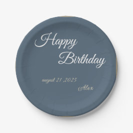 Prato De Papel Bacia Real Azul de Aniversário!