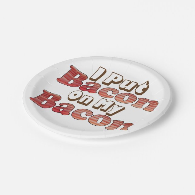 Prato De Papel Bacon em placas de papel bacon (Inclinado)