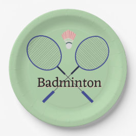 Prato De Papel Badminton Design