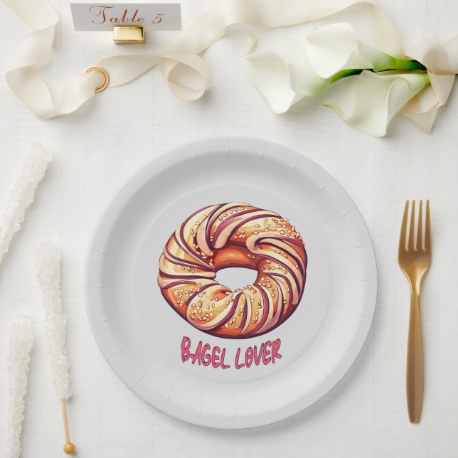 Prato De Papel Bagel Lover (Casamento)