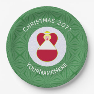 Prato De Papel Bahaman Flag Angel Festa de Natal