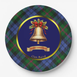Prato De Papel Baird Tartan Personalizado Natal