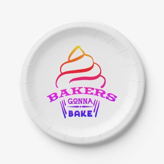 Prato De Papel Bakers Gonna Assar (Frente)