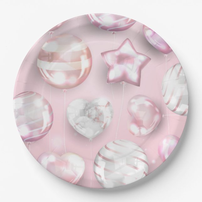 Prato De Papel Balão Festivo (Frente)