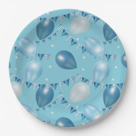 Prato De Papel Balão, Star & Garland Party Plates