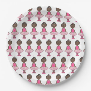 Prato De Papel Balé Rosa Ballerina Tutu Dança Considerando Dançar