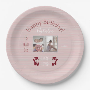 Prato De Papel Balé Theme Birthday Plate com fotos - Mauve